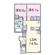 ソレイユ グラス Bの間取り画像