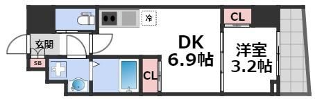 セレニテ難波プリエの間取り画像
