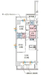 スプランディッド大阪ベイサイドDUEの間取り画像
