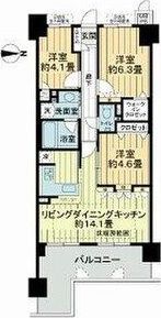 ライオンズマンションヴィアーレ東豊中の間取り画像