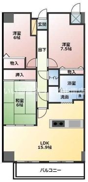 サーパス鷹子弐番館の間取り画像