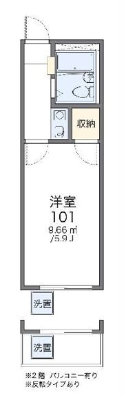 レオパレス金沢文庫第8の間取り画像
