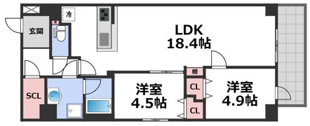 プレサンスNEO新深江リュミエルの間取り画像