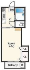 シングルハイツ住吉の間取り画像