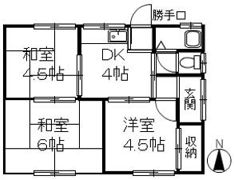 宮原戸建借家の間取り画像