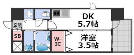 エステムコート難波Ⅶビヨンドの間取り画像