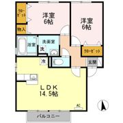 メルベーユ A棟の間取り画像