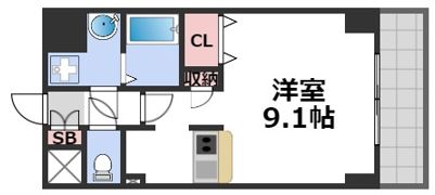 コーポYAHATAナンバ元町の間取り画像