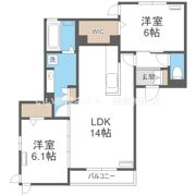 ラ メゾン ド ボヌール 桜塚 Bの間取り画像