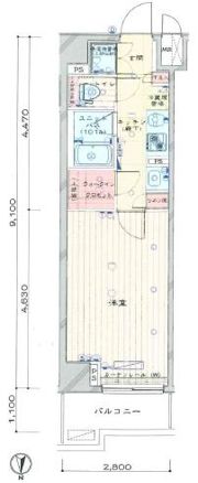 ルーブル大鳥居伍番館の間取り画像