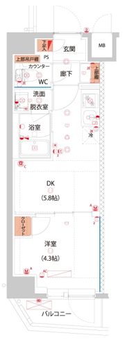 ハーモニーレジデンス東京サウス大塚の間取り画像