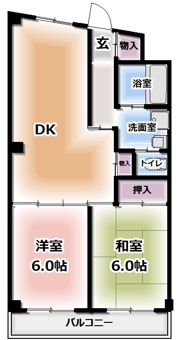 天神マンションの間取り画像