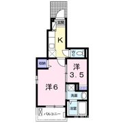 ディア コート 中津の間取り画像