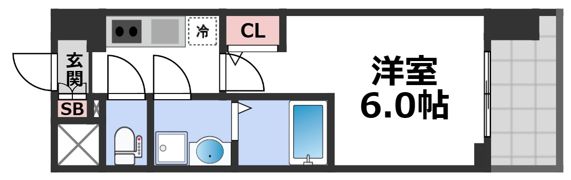 エスリード ザ・グレア大阪の間取り画像