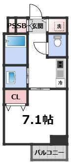 アール大阪グランデの間取り画像