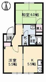 フレンド宮田 B棟の間取り画像