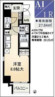 ウィスタリア新北野の間取り画像