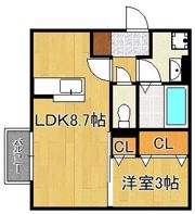 D-ROOM桜 本城の間取り画像