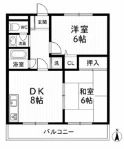 ロイヤルハイツB棟の間取り画像