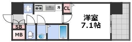 レオンコンフォート難波サウスゲートの間取り画像