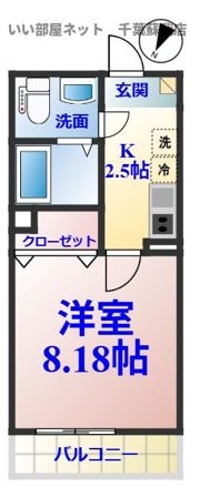 AJ蘇我West Ⅰの間取り画像