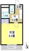 ハイツアミーゴ Bの間取り画像
