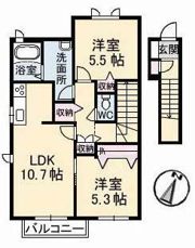 リアン B棟の間取り画像