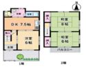 寝屋川市テラスハウスの間取り画像