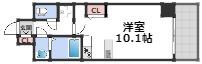MELDIA CREST TAPP NAMBA-WESTの間取り画像