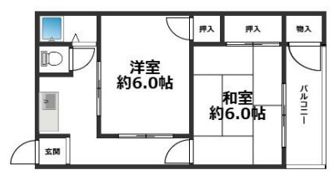 福住マンションの間取り画像
