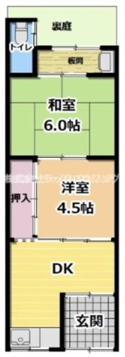 寺井貸家の間取り画像