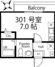 ハーミットクラブハウス柏葉の間取り画像