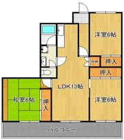 ベルガ足立の間取り画像