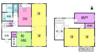 一宮市定水寺戸建の間取り画像
