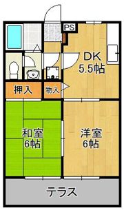 ビーライン上吉田 B棟の間取り画像