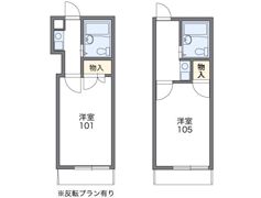 レオパレスハーモニーハイツ川崎の間取り画像