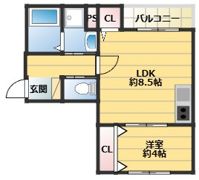 THE NOBLES 戸畑Ⅰの間取り画像