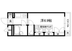 セレーネ田辺Ⅲ-Aの間取り画像
