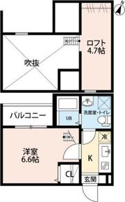 T.A.東山町ⅡC棟の間取り画像