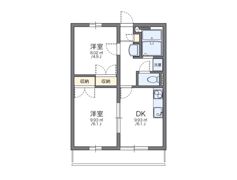 レオパレスMILTON GREENの間取り画像