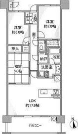 バンベール植田ヒルズ2号棟の間取り画像