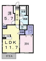 カルフール・ヒルズ Bの間取り画像