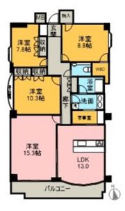 上幟町パークマンションの間取り画像