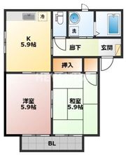 バリュージュ富の原Eの間取り画像