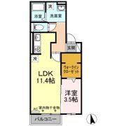 グレースタウン江南 Fの間取り画像