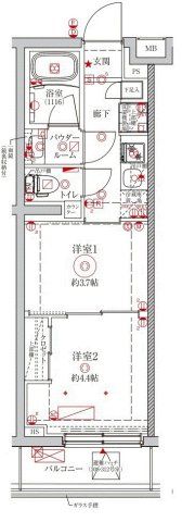 クレイシアIDZ中野野方の間取り画像
