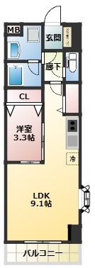 ルミネソレイユ江坂の間取り画像