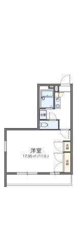 レオパレスラークの間取り画像