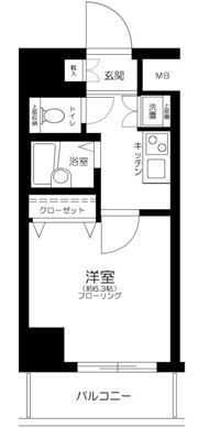 スカイコート・ヴィーダ五反田ウエストの間取り画像