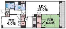 エル・セレーノ上本町レジデンスの間取り画像